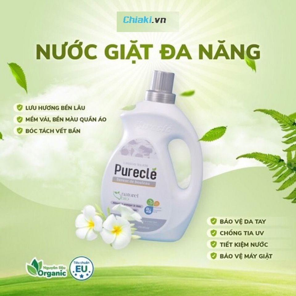 Nước giặt xả tiện lợi gi&aacute; tốt Purecl&eacute; c&oacute; thể l&agrave;m sạch vết bẩn cứng đầu