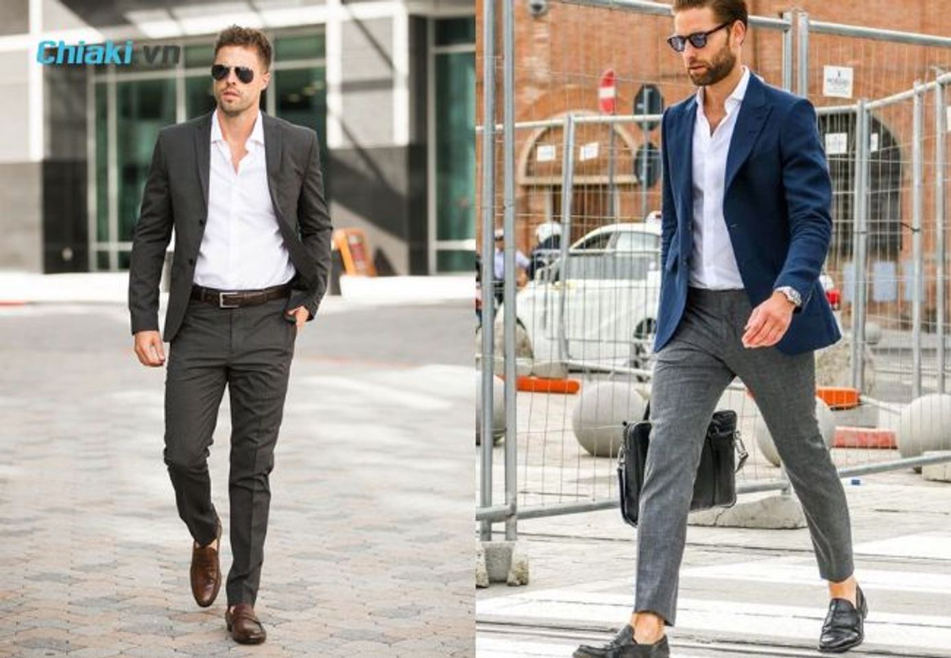 Phối đồ lịch l&atilde;m với gi&agrave;y lười da nam v&agrave; blazer lịch sự