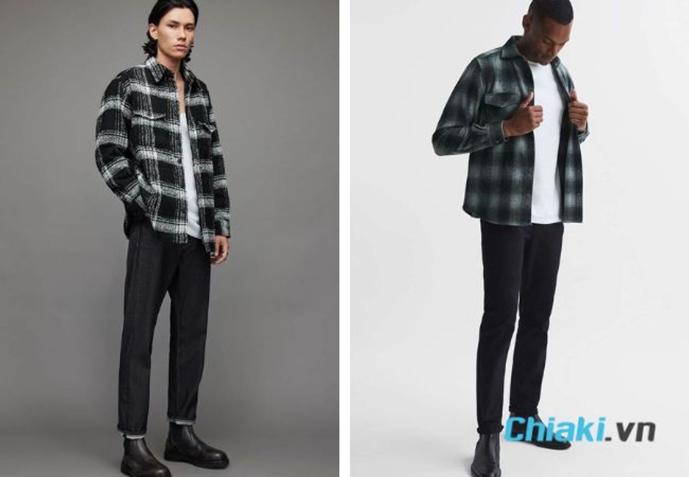 Phối đồ với chelsea boot nam, quần jeans, &aacute;o thun v&agrave; &aacute;o sơ mi