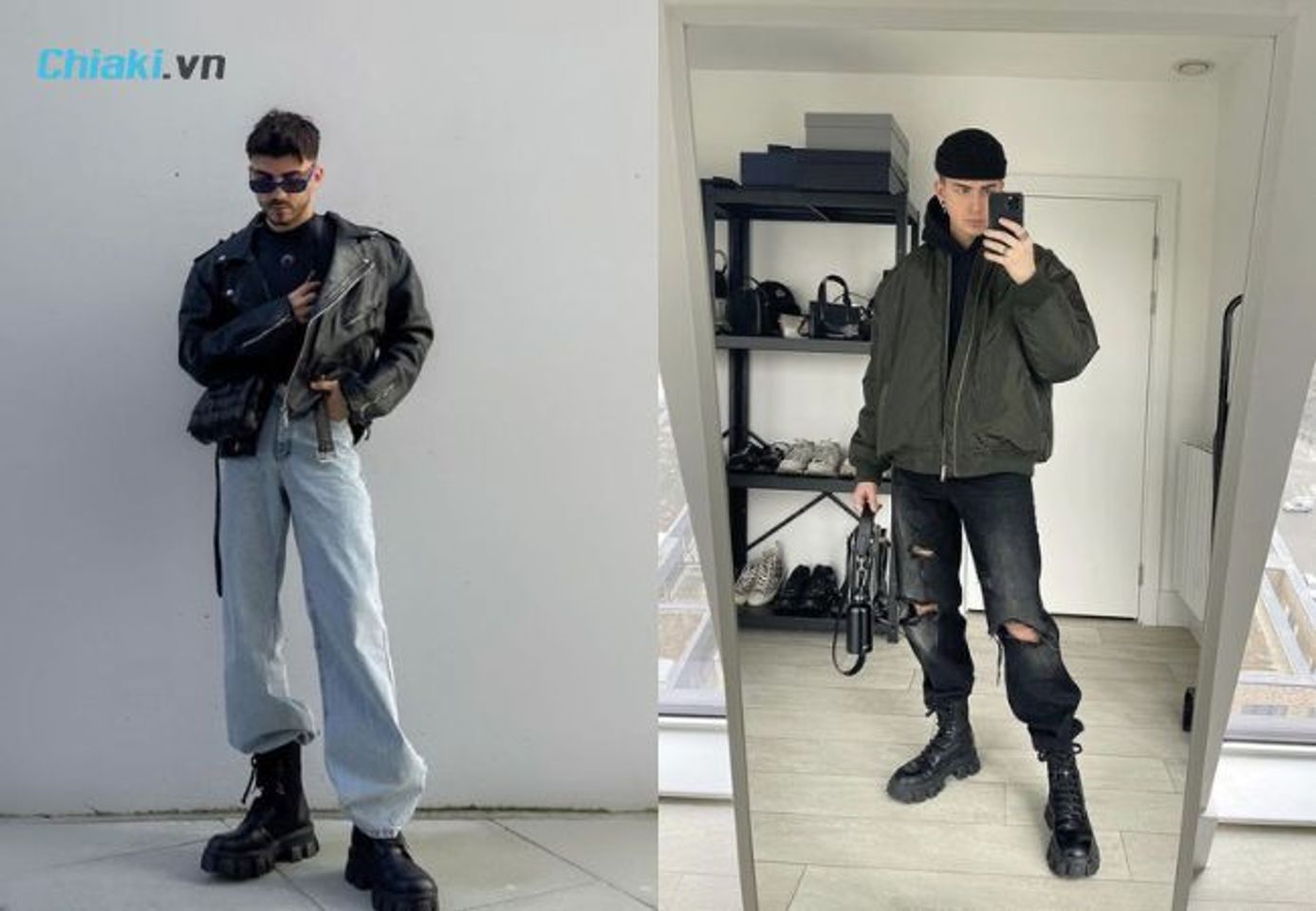 Phối gi&agrave;y boots c&aacute; t&iacute;nh với quần jean nam t&iacute;nh, mạnh mẽ