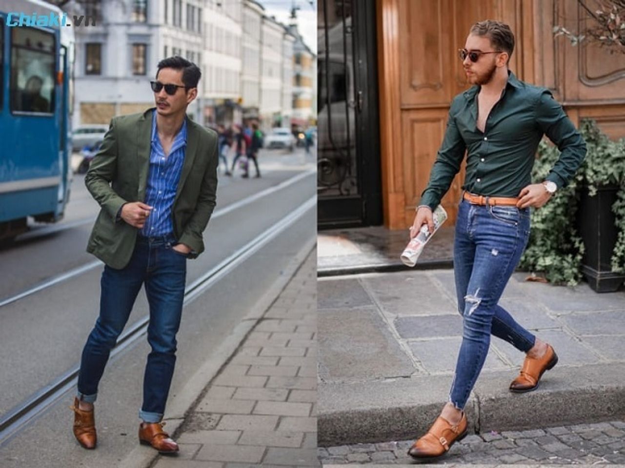 Phối gi&agrave;y t&acirc;y với quần jean nam tạo vẻ ngo&agrave;i lịch l&atilde;m