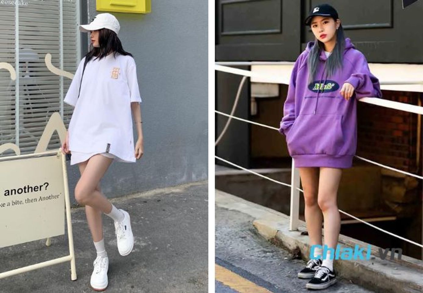 Phối style giấu quần với gi&agrave;y sneaker nữ
