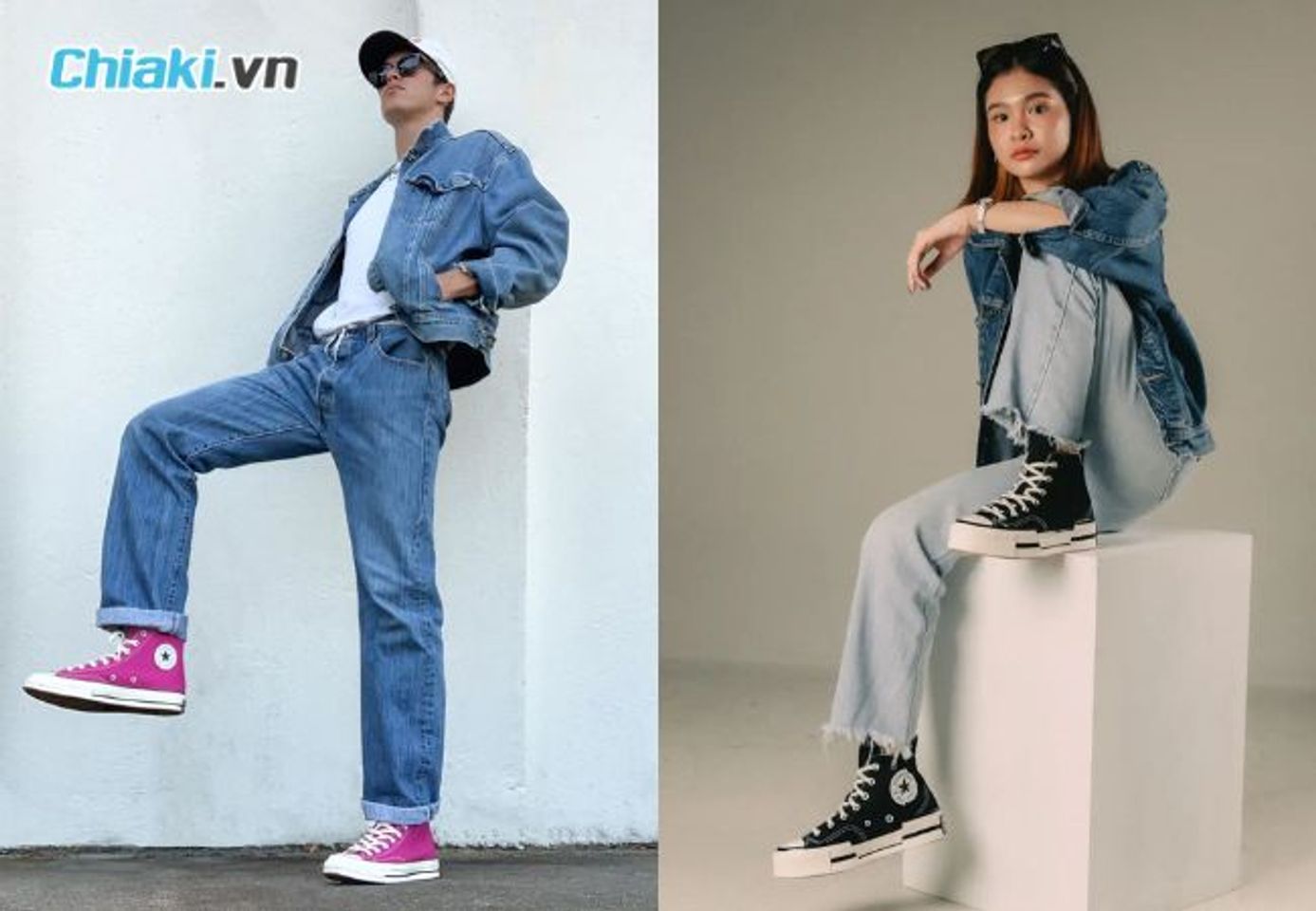 Set b&ograve; phối c&ugrave;ng gi&agrave;y Converse