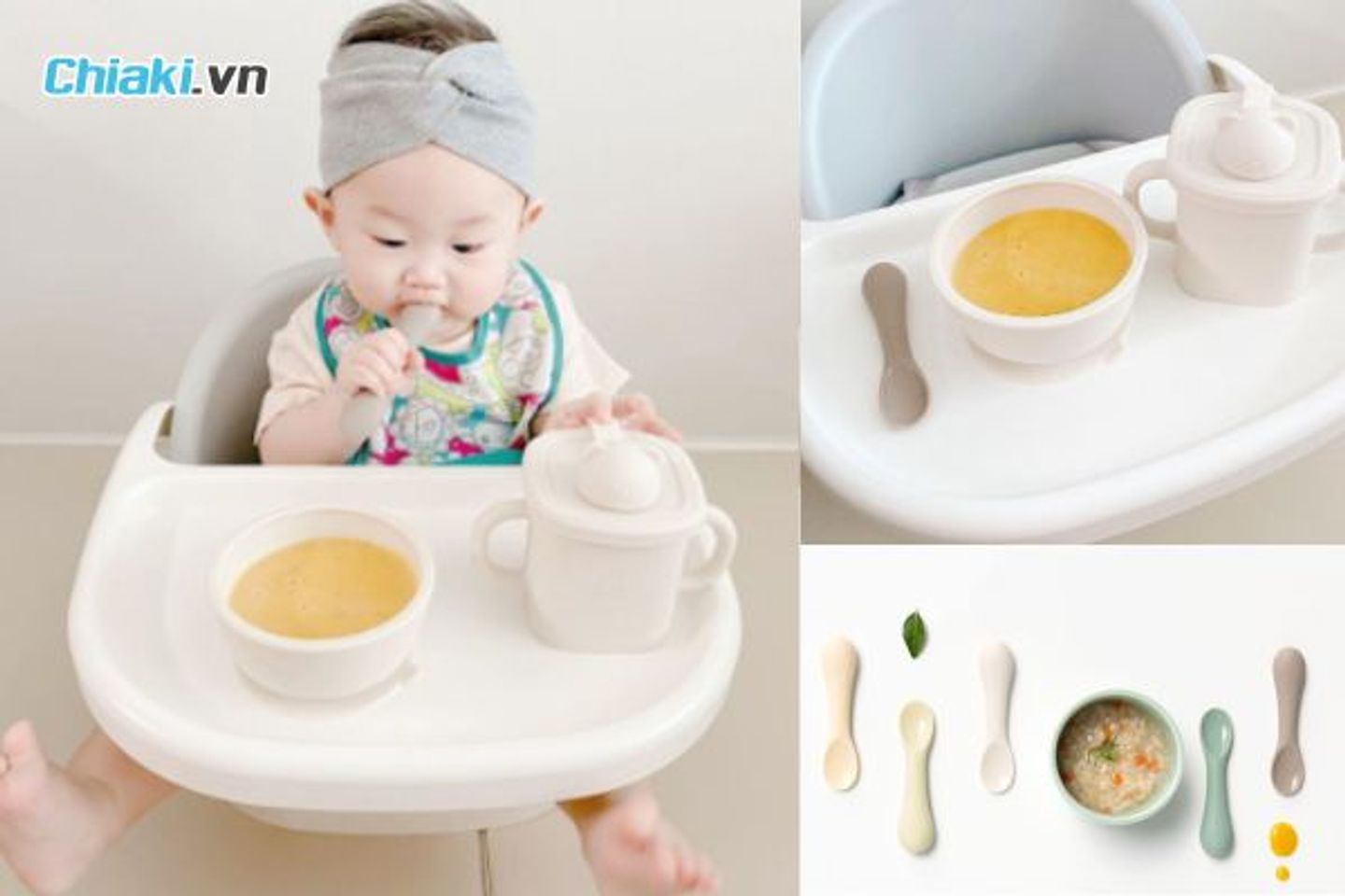 Th&igrave;a ăn dặm silicon Bluemama H&agrave;n Quốc