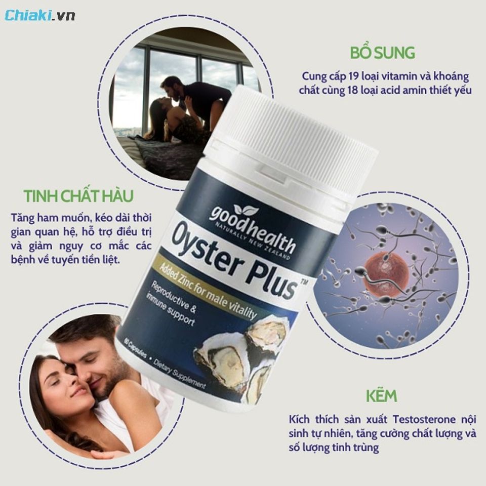 Thuốc bổ cho nam giới chuẩn bị c&oacute; con Oyster plus Goodhealth New Zealand cũng cấp vitamin cần thiết