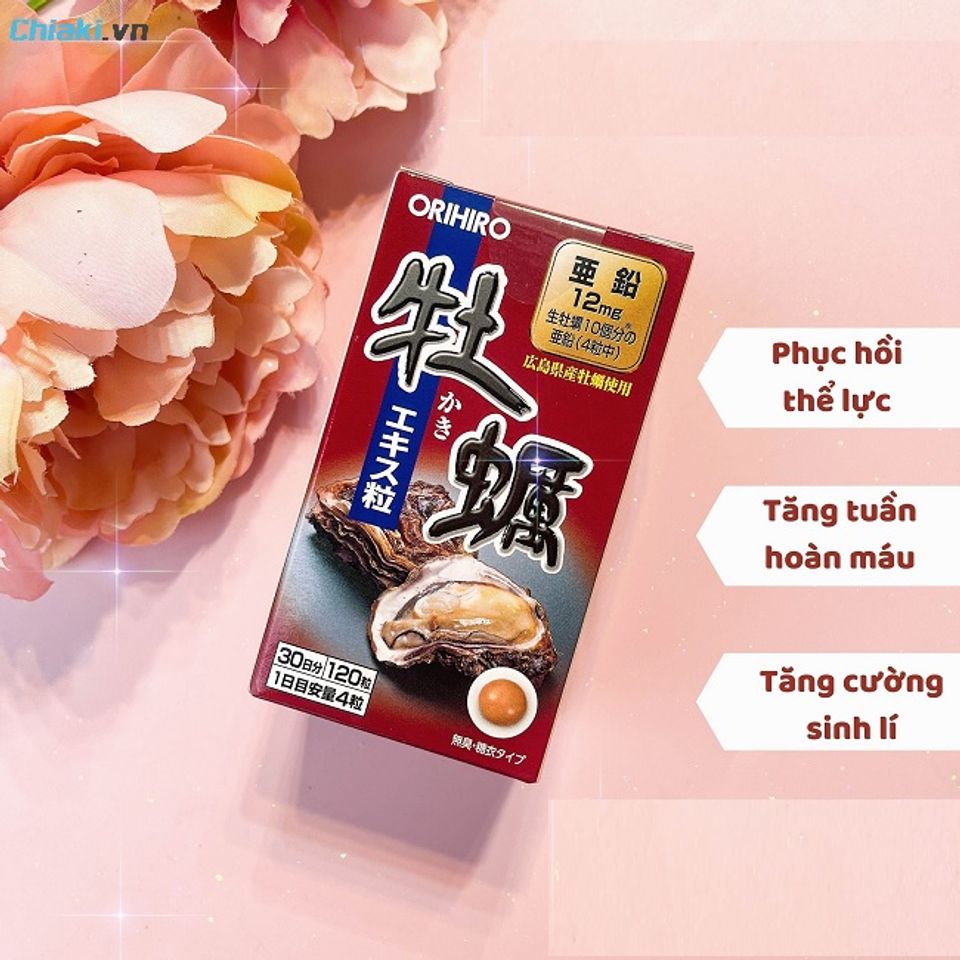 Thuốc tăng tinh tr&ugrave;ng y cho nam giới tinh chất h&agrave;u tươi Orihiro Nhật Bản gi&uacute;p phục hồi thể lực