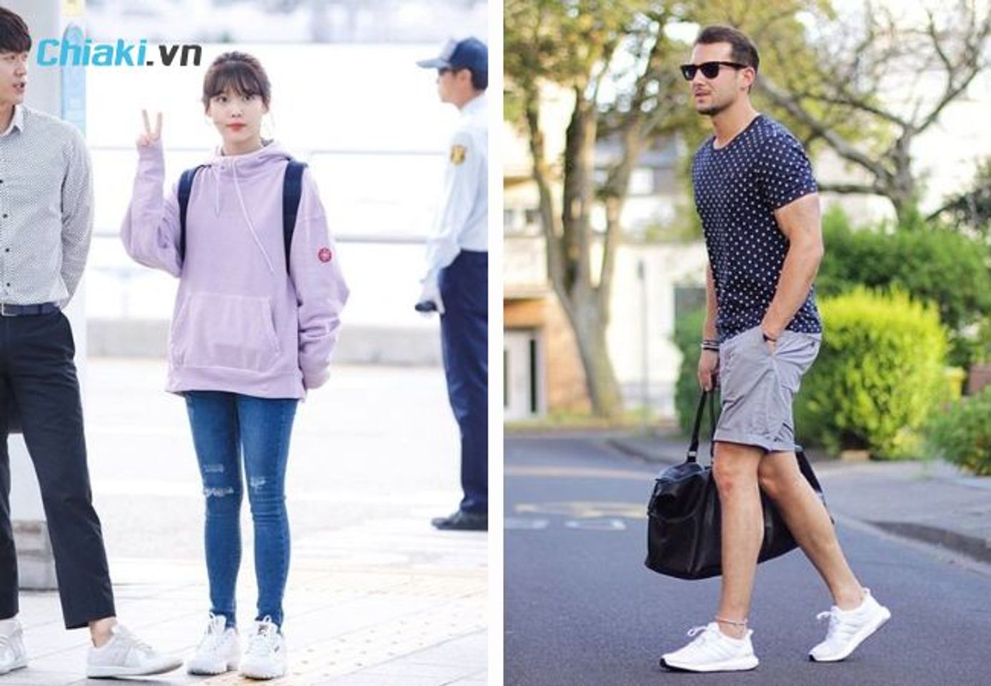 Ưu điểm khi phối đồ với gi&agrave;y trắng nam nữ