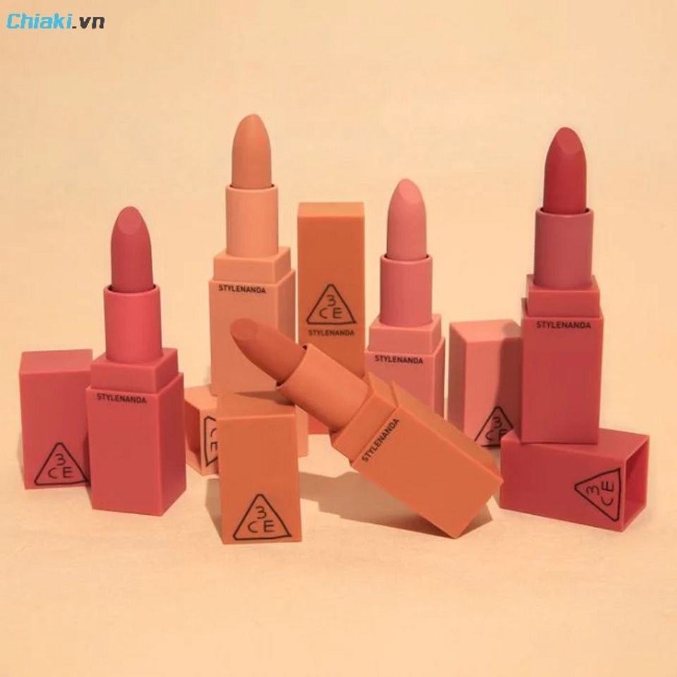Bảng m&agrave;u son 3CE Mood Recipe Matte Lip Color dạng thỏi