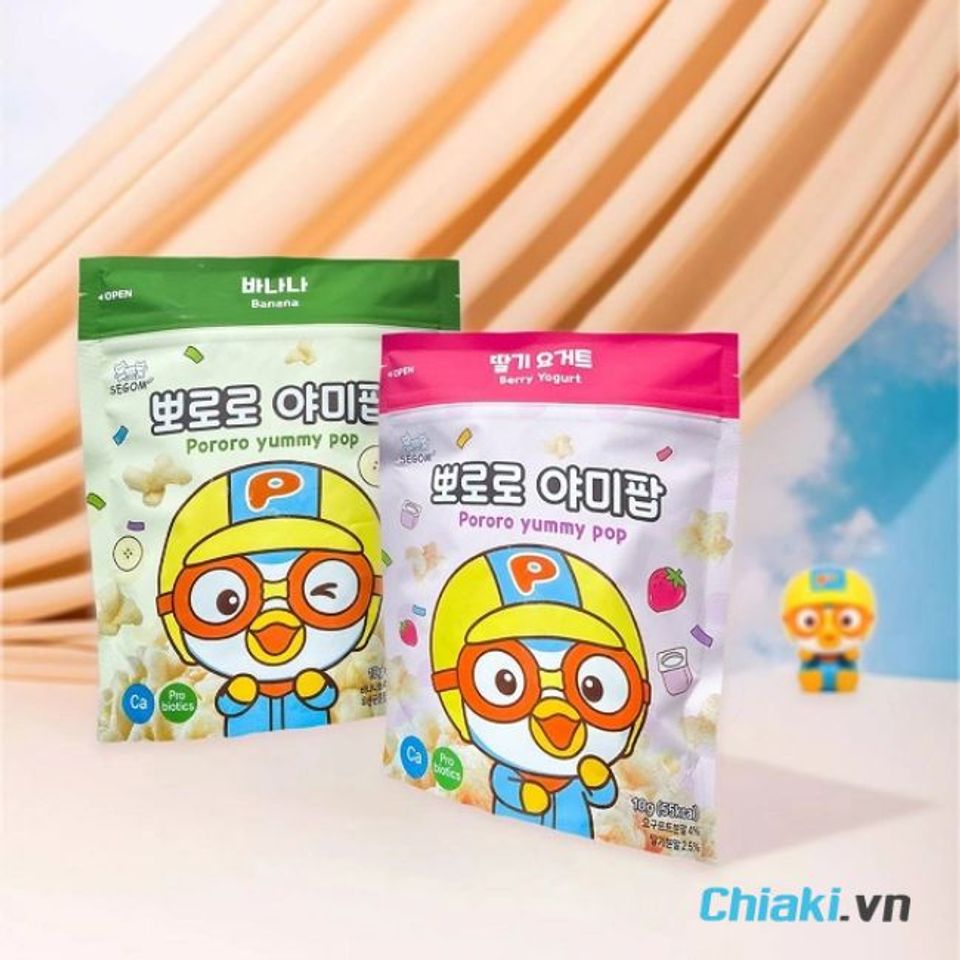 B&aacute;nh ăn dặm của H&agrave;n Quốc Pororo yummy pop