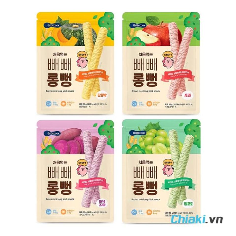 B&aacute;nh ăn dặm H&agrave;n Quốc Bebecook dạng thanh d&agrave;i