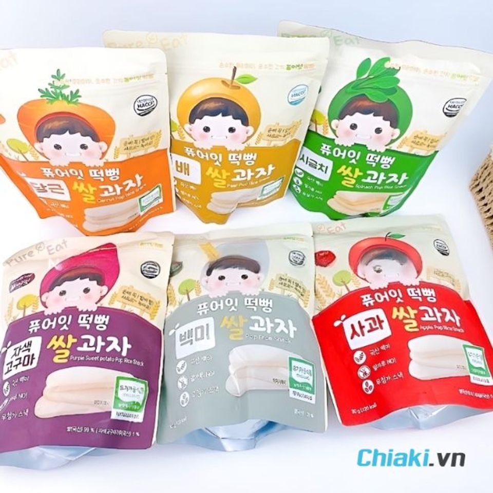 B&aacute;nh gạo ăn dặm organic H&agrave;n Quốc Naebro Pure Eat
