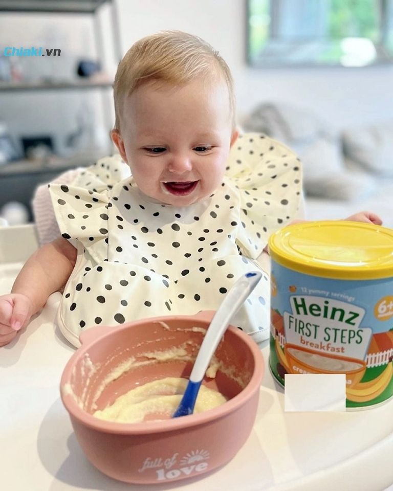 Bột ăn dặm Heinz sử dụng được cho từ 4 th&aacute;ng tuổi trở l&ecirc;n