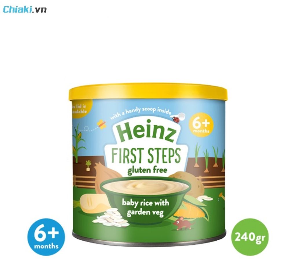 Bột ăn dặm Heinz vị rau củ chứa nhiều chất xơ