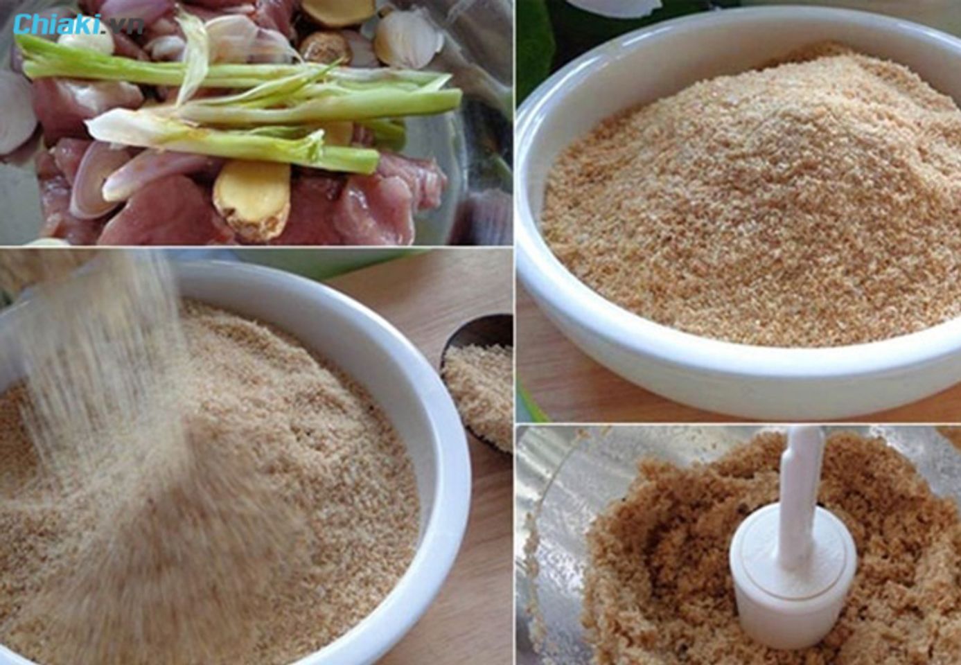 Bột n&ecirc;m ăn dặm cho b&eacute; từ thịt heo