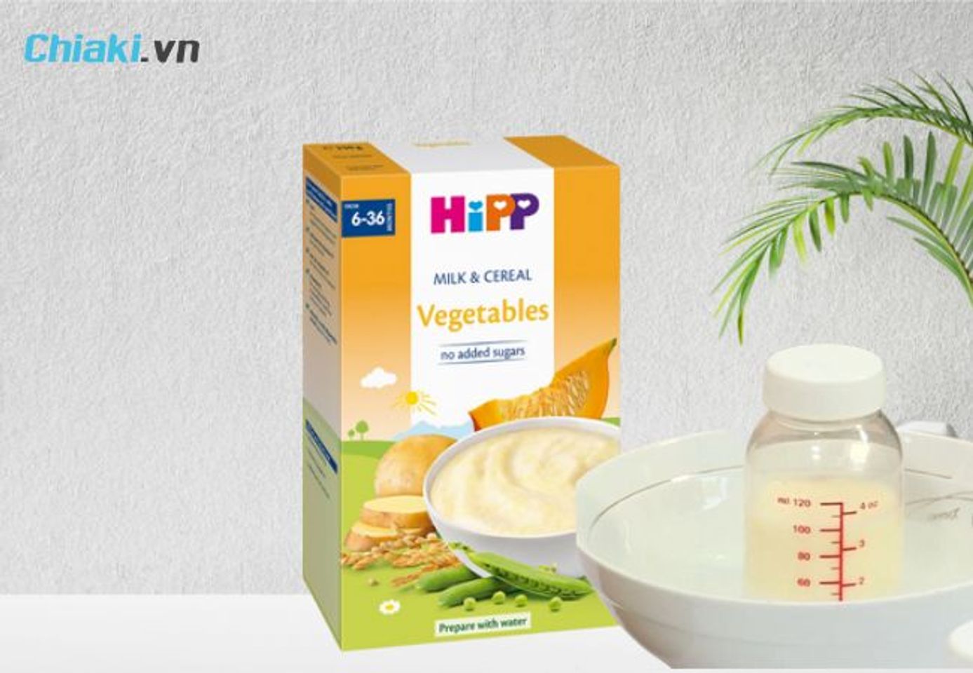 C&aacute;ch pha bột ăn dặm Hipp với sữa mẹ