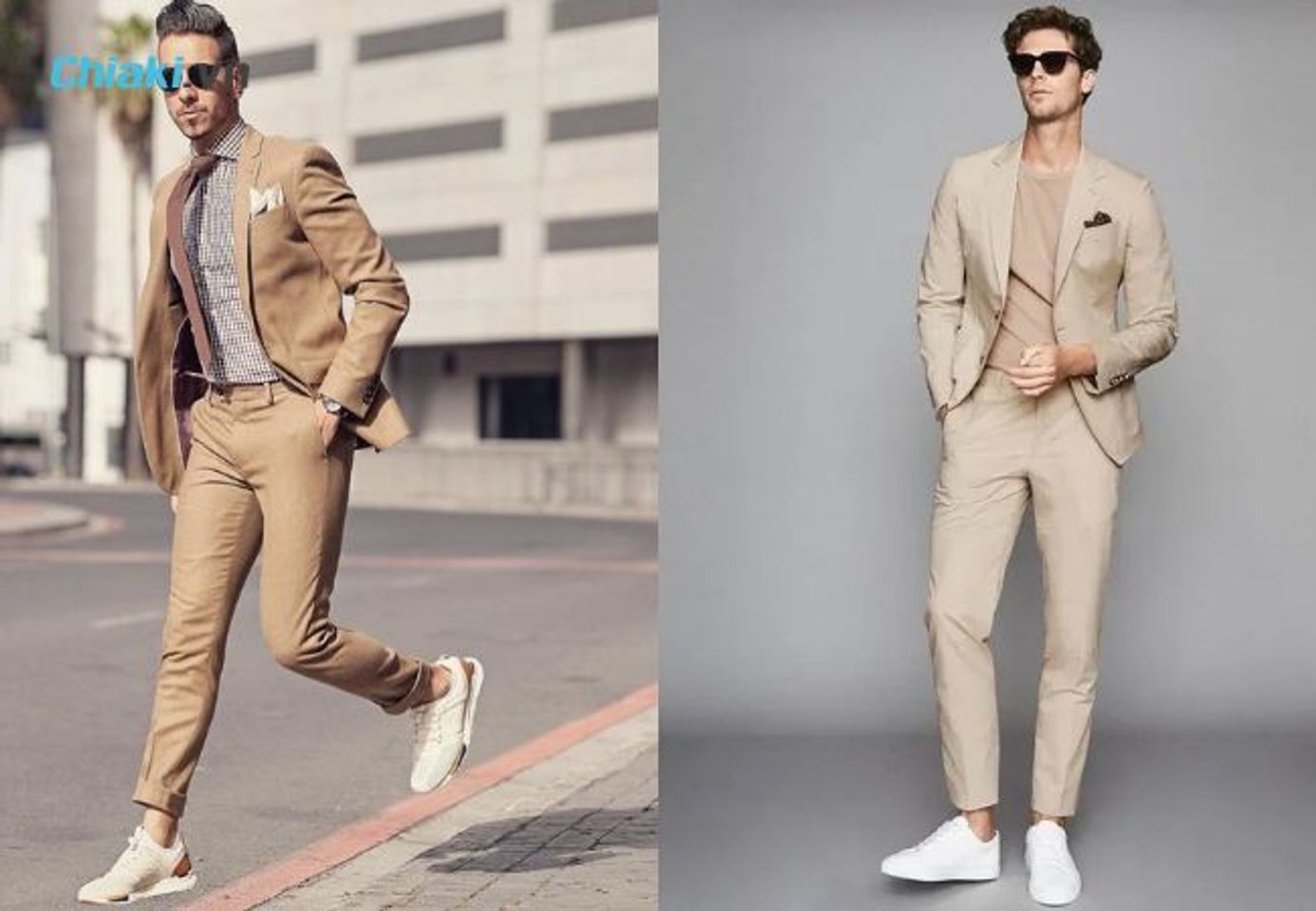 Chọn gi&agrave;y thể thao với vest n&acirc;u tạo n&ecirc;n tổng thể thanh lịch v&agrave; tự nhi&ecirc;n cho trang phục