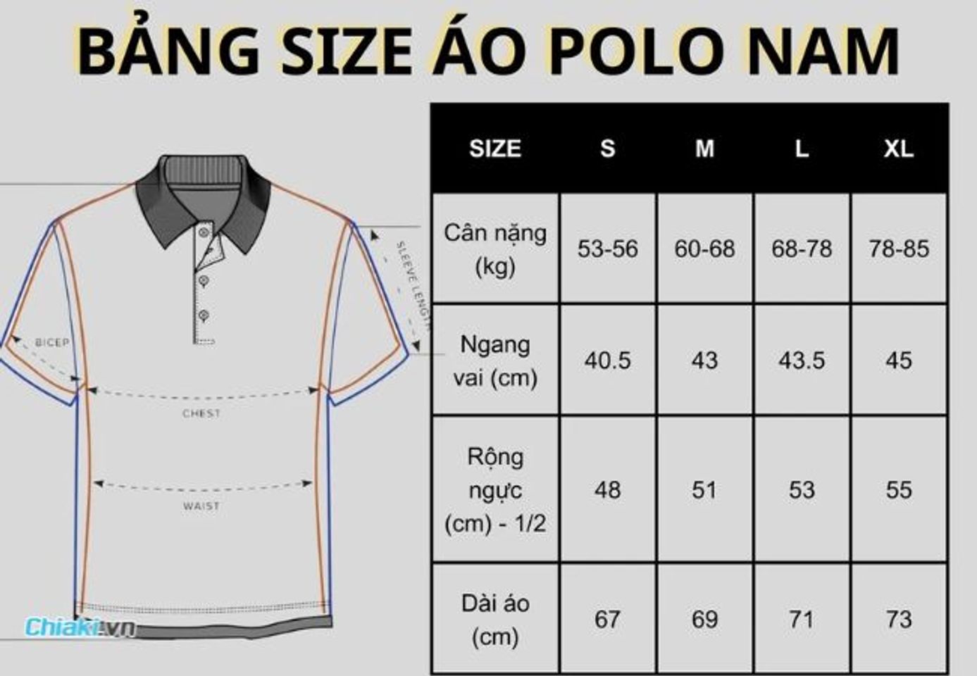 Chọn k&iacute;ch cỡ &aacute;o Polo ph&ugrave; hợp