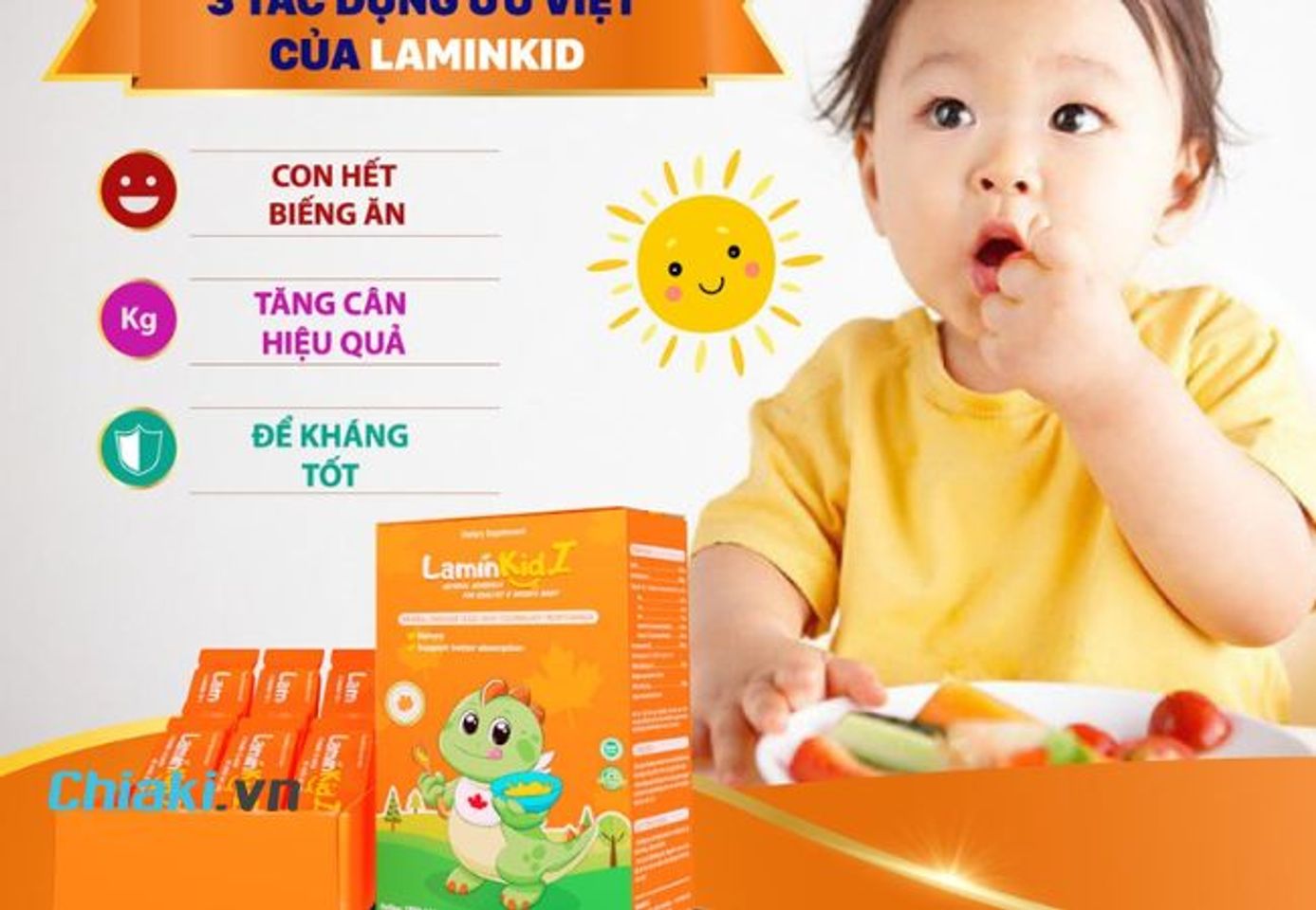 Cốm LaminKid I tăng đề kh&aacute;ng cho b&eacute; dạng g&oacute;i