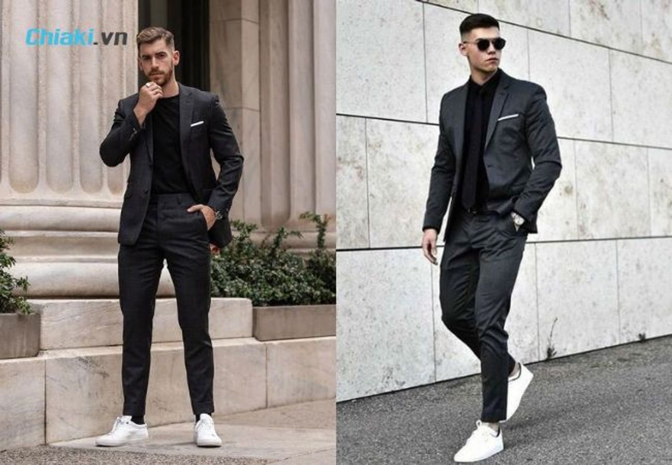 Gi&agrave;y thể thao phối c&ugrave;ng vest đen tạo được điểm nhấn cho phong c&aacute;ch năng động