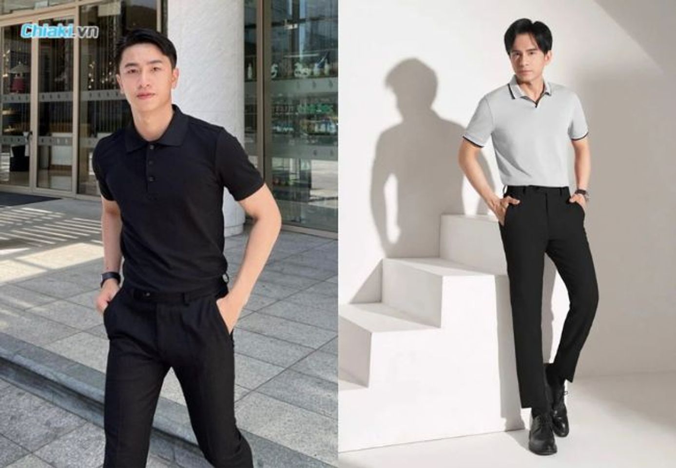 &Aacute;o Polo nam phối gi&agrave;y da cực chất