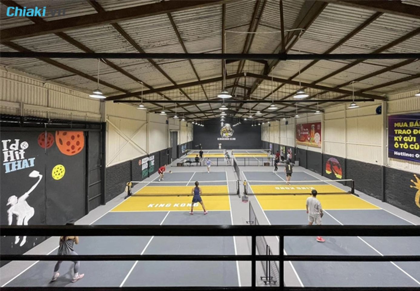 s&acirc;n pickleball hai b&agrave; trưng king kong