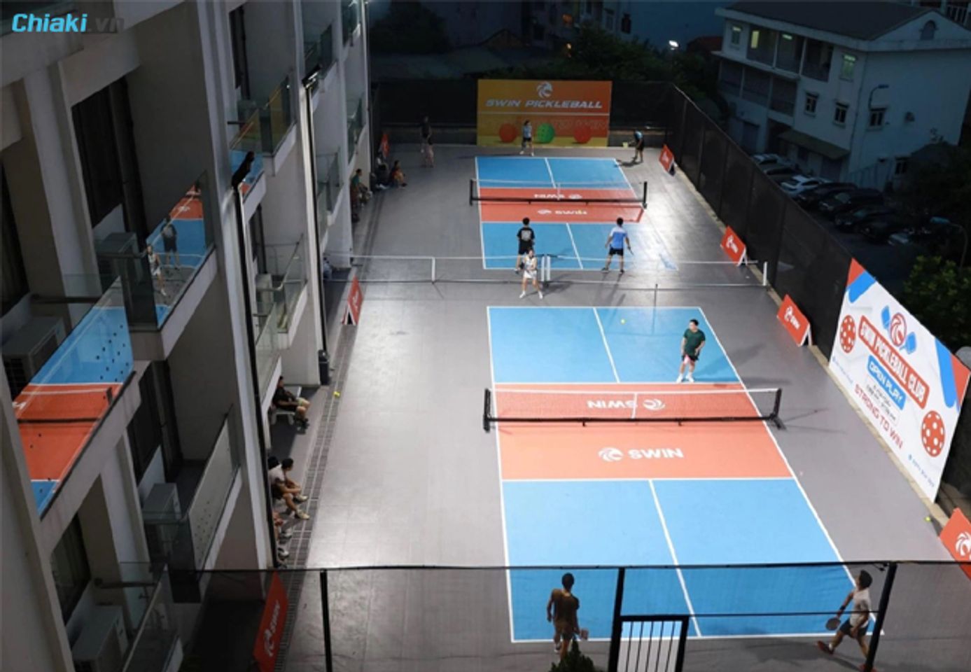 S&acirc;n Pickleball T&acirc;y Hồ SWIN nh&agrave; kh&aacute;ch BQP