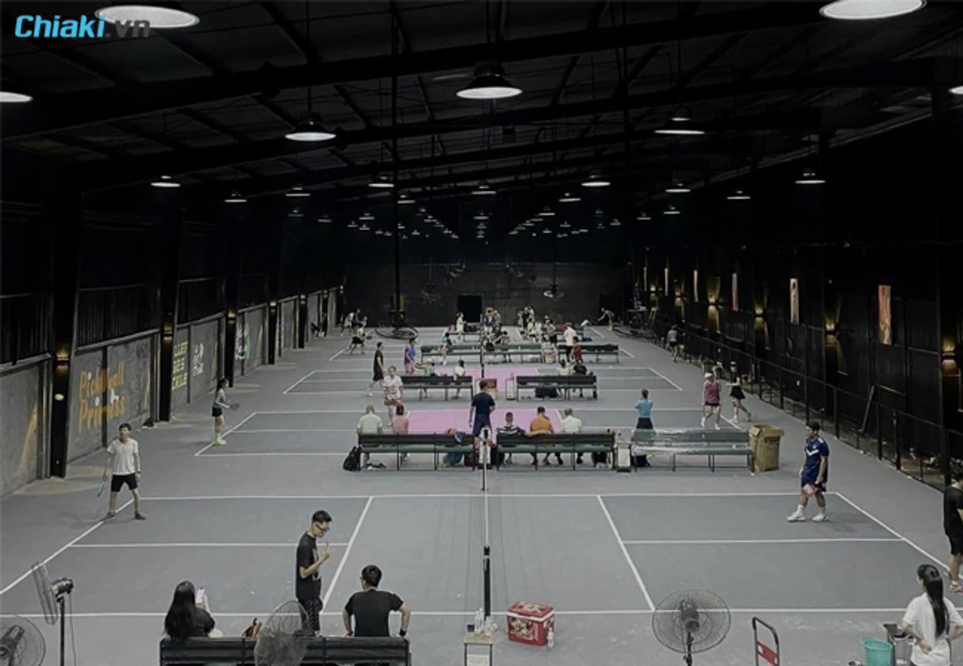 s&acirc;n pickleball hai b&agrave; trưng volley vibes