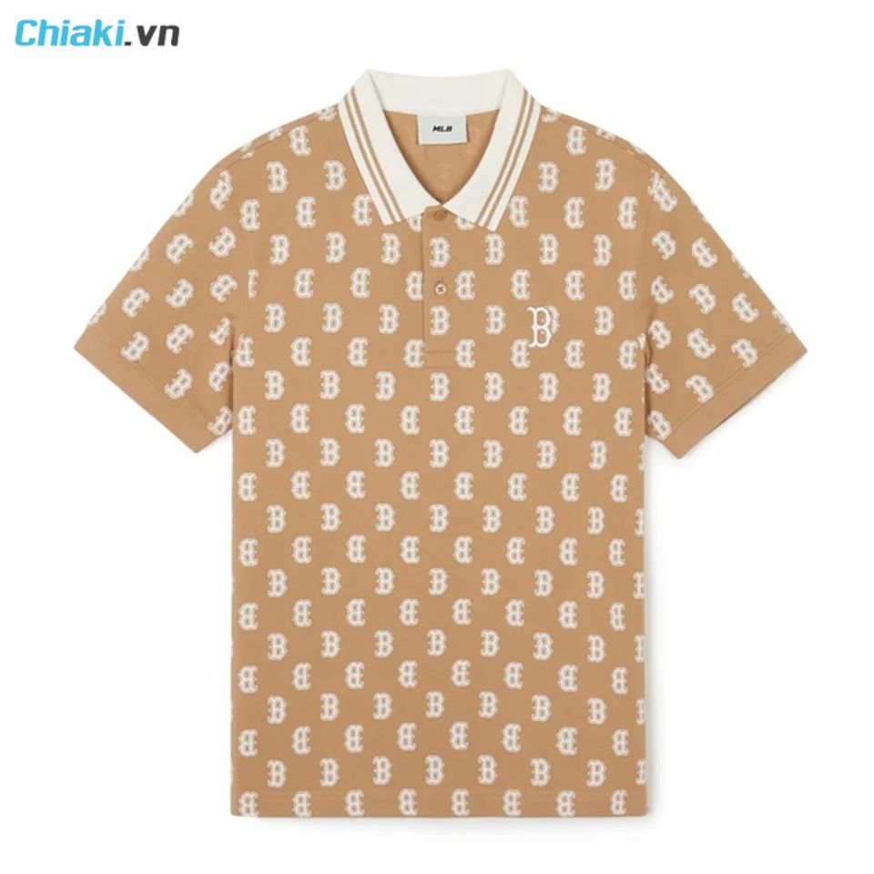 &aacute;o polo trung ni&ecirc;n MLB Classic Mono Front Pattern