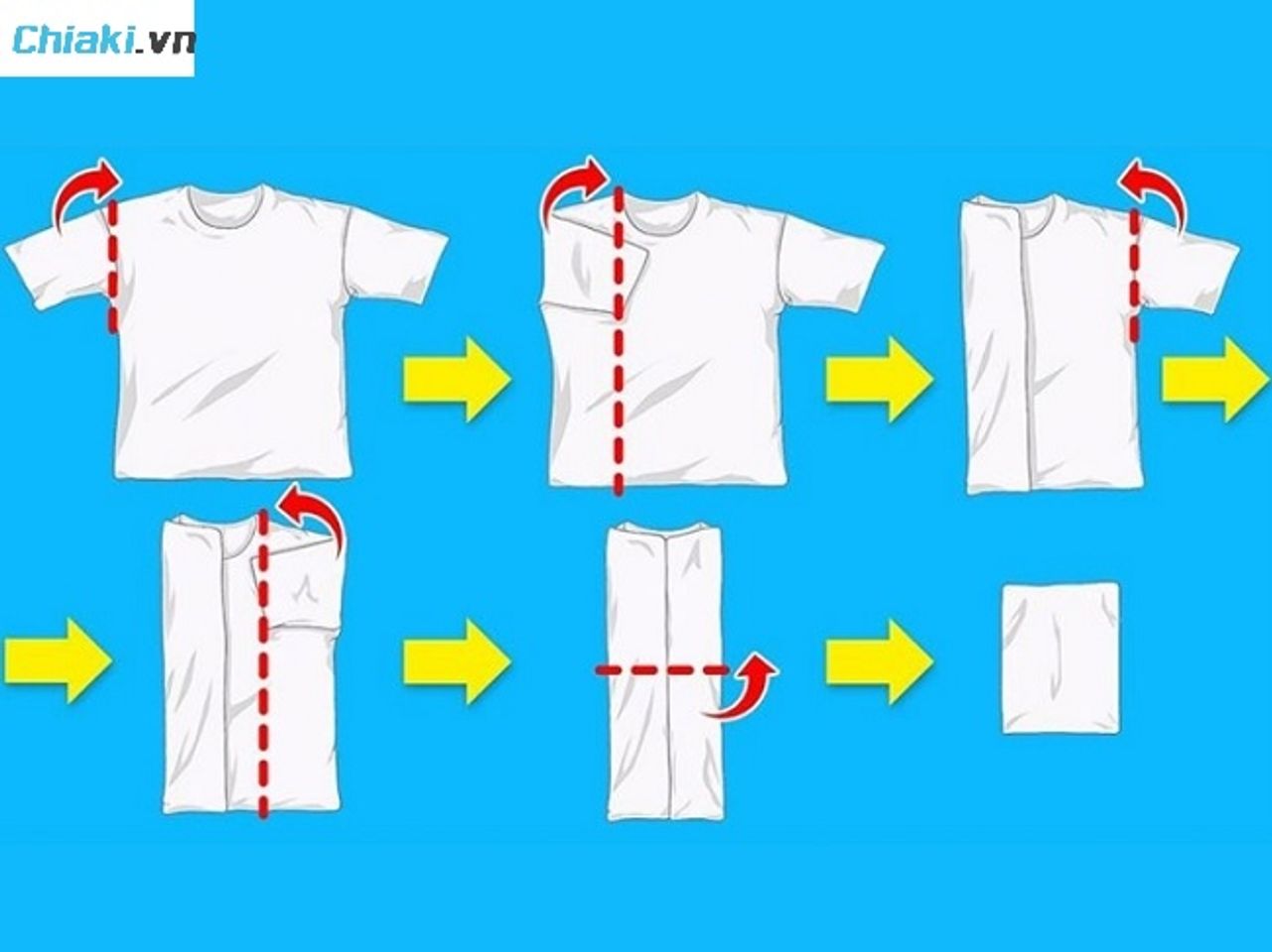 C&aacute;ch xếp &aacute;o thun c&oacute; cổ chuẩn shop thời trang đẹp mắt