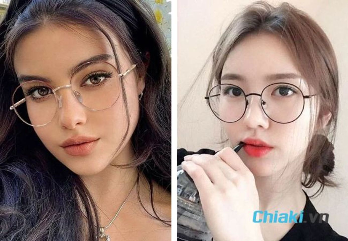 K&iacute;nh gọng tr&ograve;n cho mặt d&agrave;i