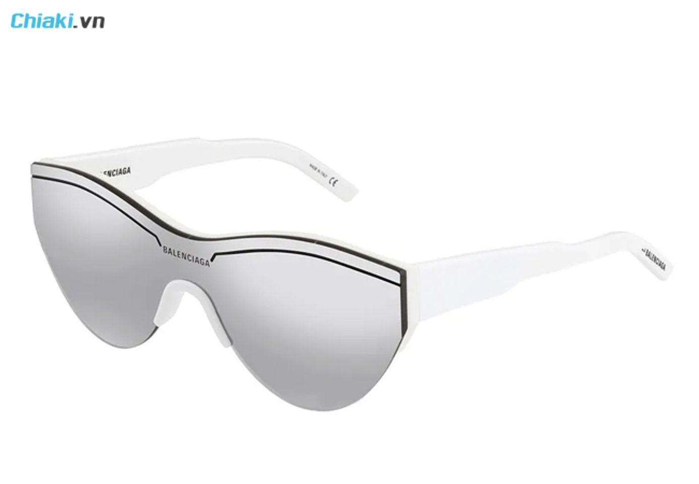 K&iacute;nh cho mặt vu&ocirc;ng Balenciaga Silver Cat Eye Unisex Sunglasses