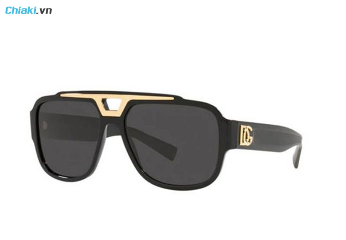 K&iacute;nh cho mặt vu&ocirc;ng Dolce & Gabbana Black Dark Grey Lens Sunglasses