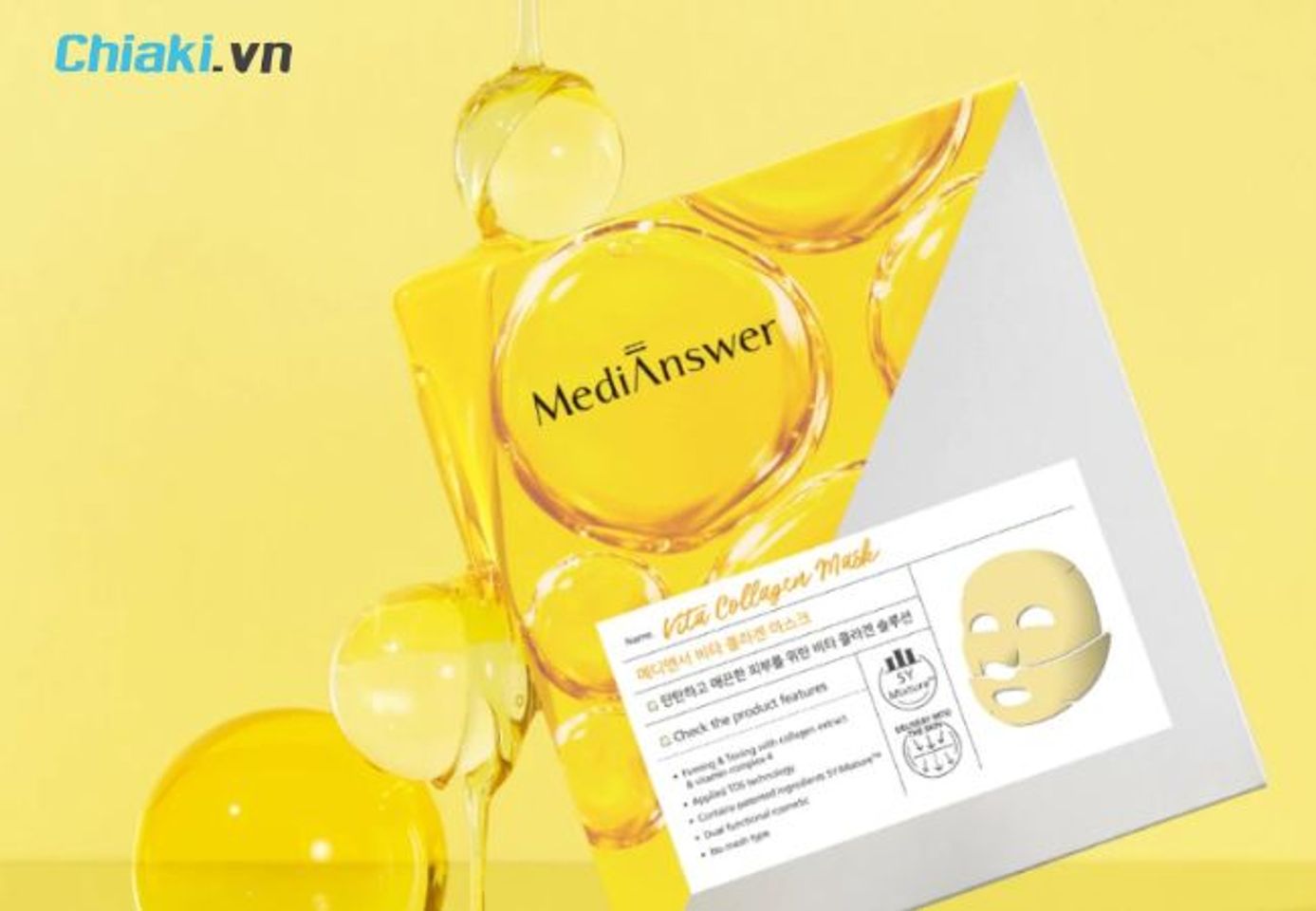 Mặt nạ collagen MediAnswer Vita Collagen Mask