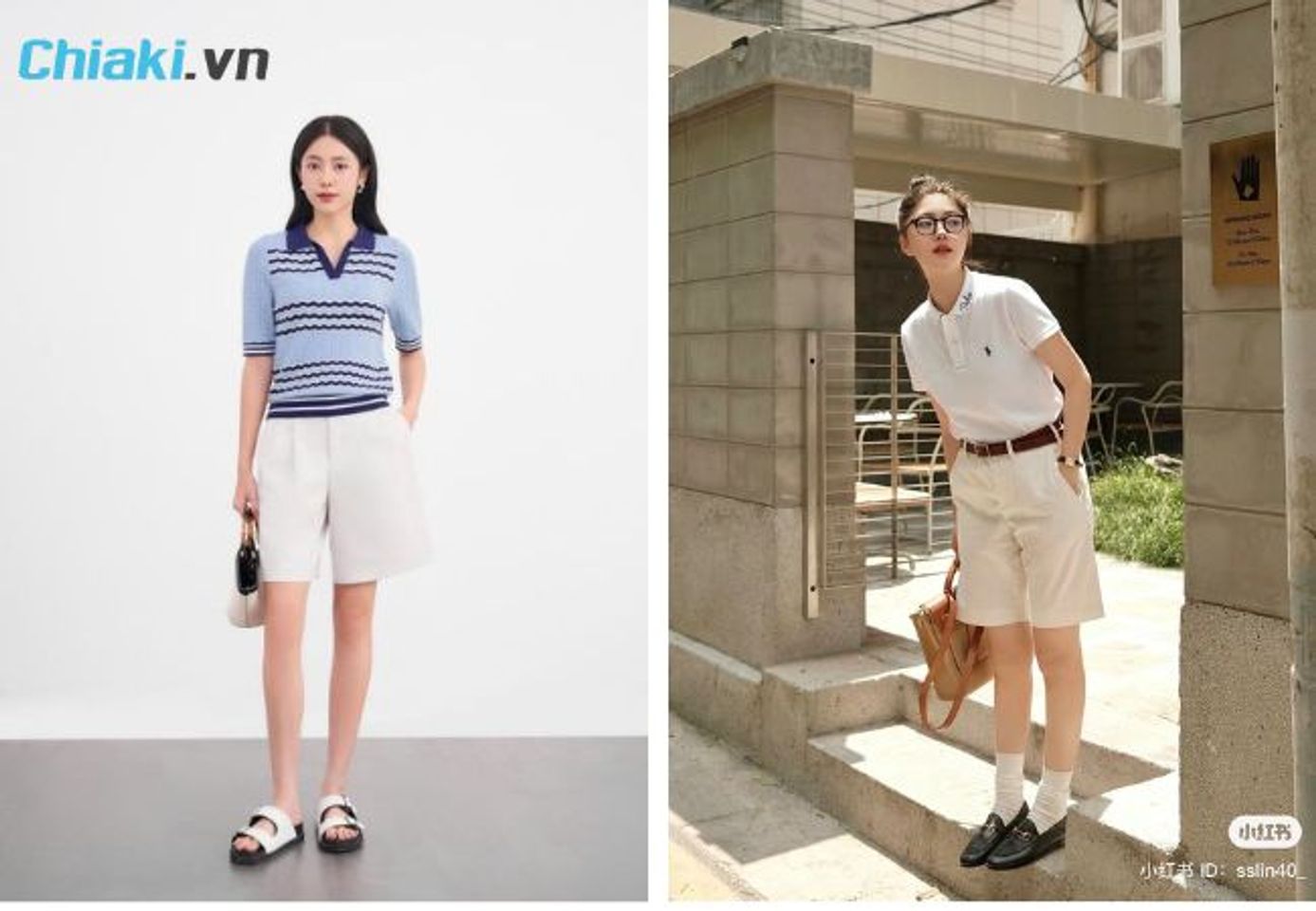 Mix &aacute;o polo với quần lửng