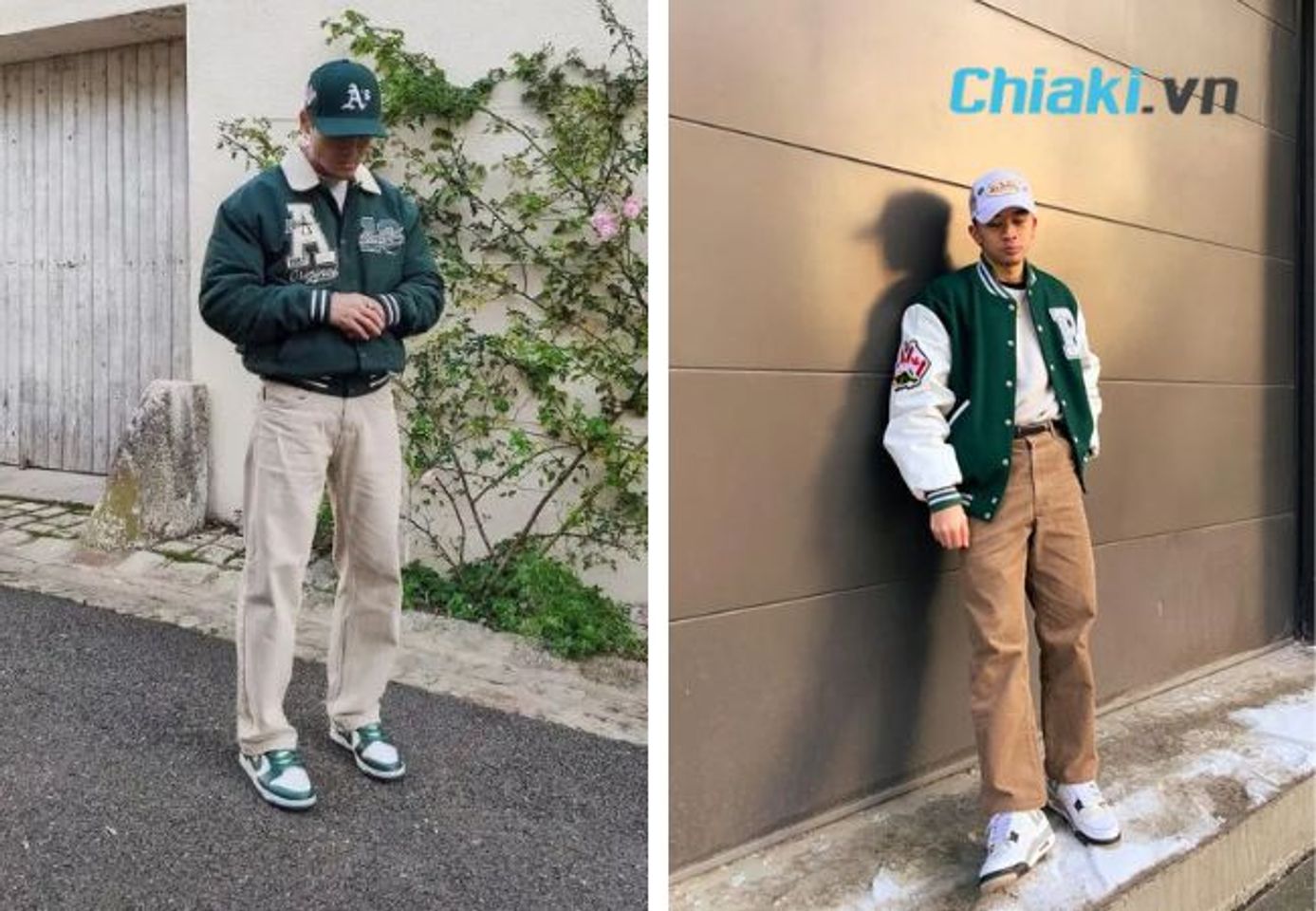 Phối &aacute;o b&oacute;ng ch&agrave;y với quần chinos