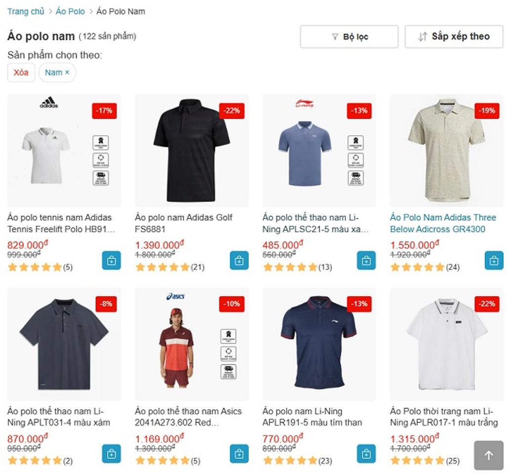 Shop &aacute;o polo nam - Chiaki