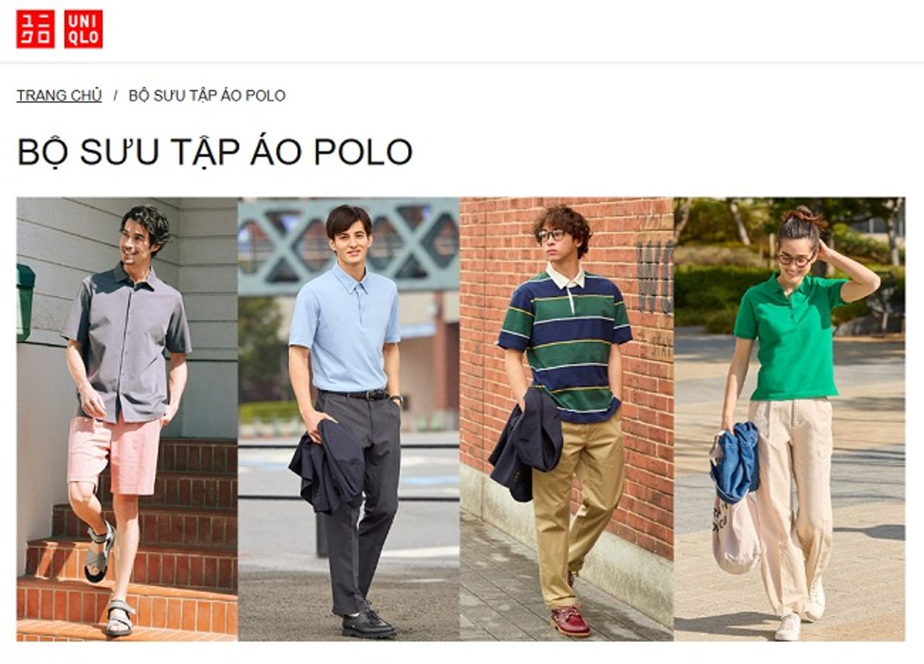 Shop &aacute;o polo nam - Uniqlo
