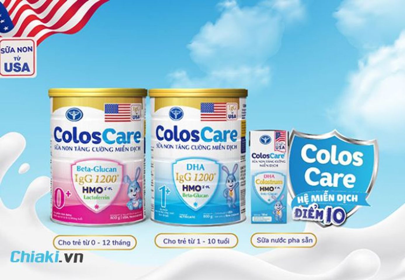 Sữa cho b&eacute; 1 tuổi ph&aacute;t triển to&agrave;n diện ColosCare 1+