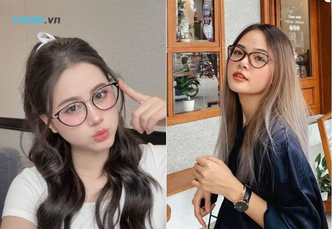 Mặt tr&aacute;i xoan n&ecirc;n thử với gọng k&iacute;nh mắt m&egrave;o to&aacute;t l&ecirc;n được vẻ ngo&agrave;i thanh lịch
