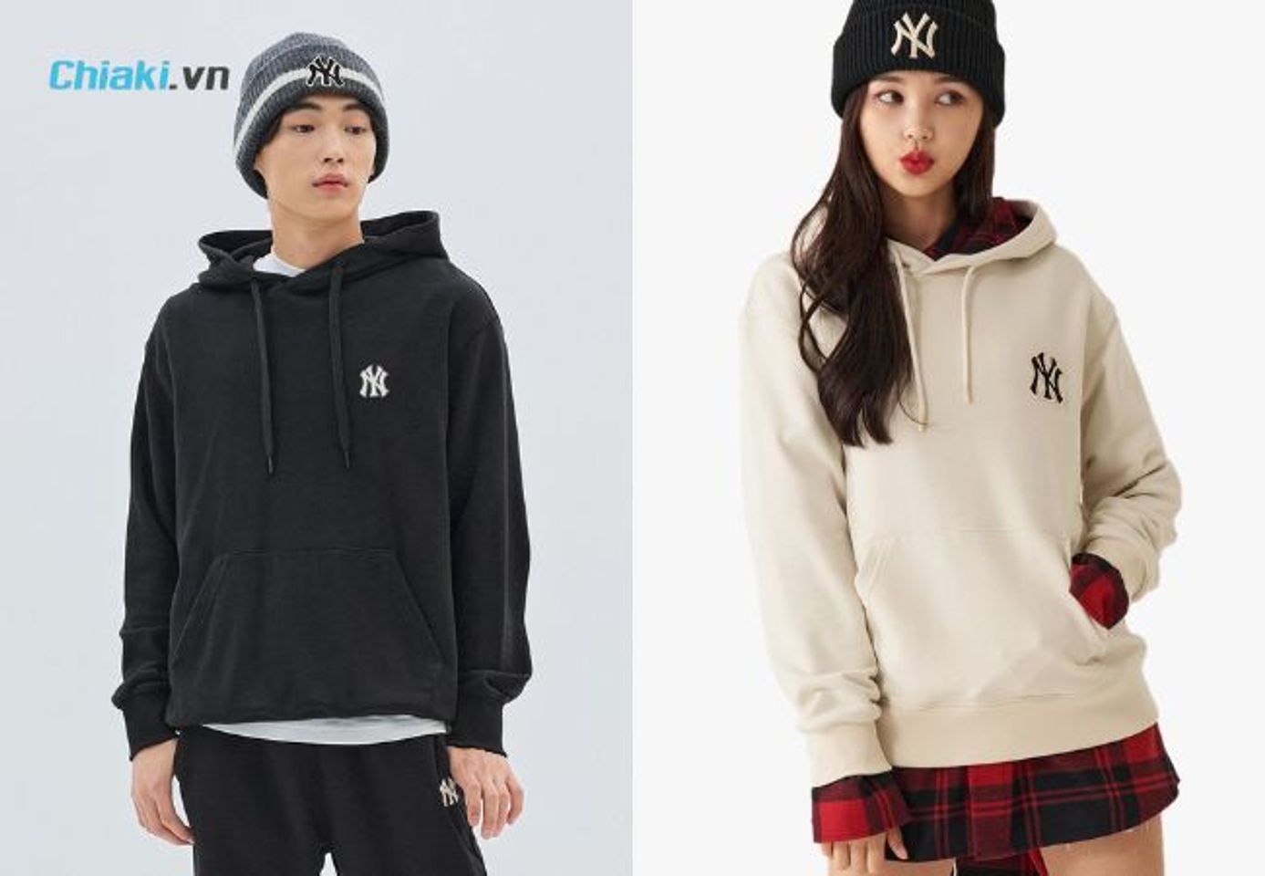C&aacute;ch phối đồ với mũ len nữ với &aacute;o hoodie thể hiện được phong c&aacute;ch thời trang năng động