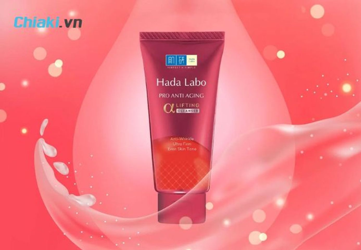 Sữa rửa mặt Hada Labo đỏ Pro Anti Aging