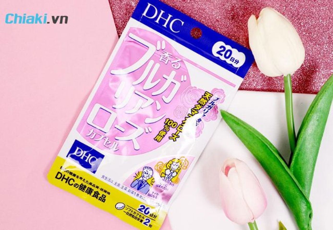 Vi&ecirc;n uống DHC tinh dầu hoa hồng l&agrave;m thơm cơ thể&nbsp;