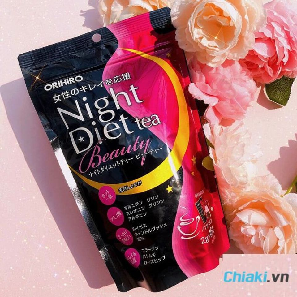 Tr&agrave; giảm c&acirc;n collagen Nhật Orihiro Night Diet Tea Beauty