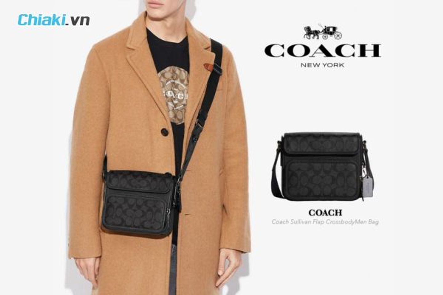 T&uacute;i đeo ch&eacute;o nam của Coach cổ điển, phong c&aacute;ch