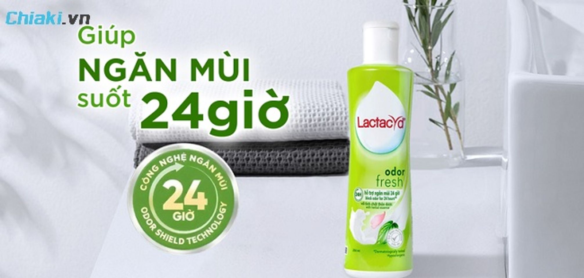 Dung dịch vệ sinh Lactacyd Odor Fresh (M&agrave;u xanh l&aacute;) mang lại sự tươi m&aacute;t