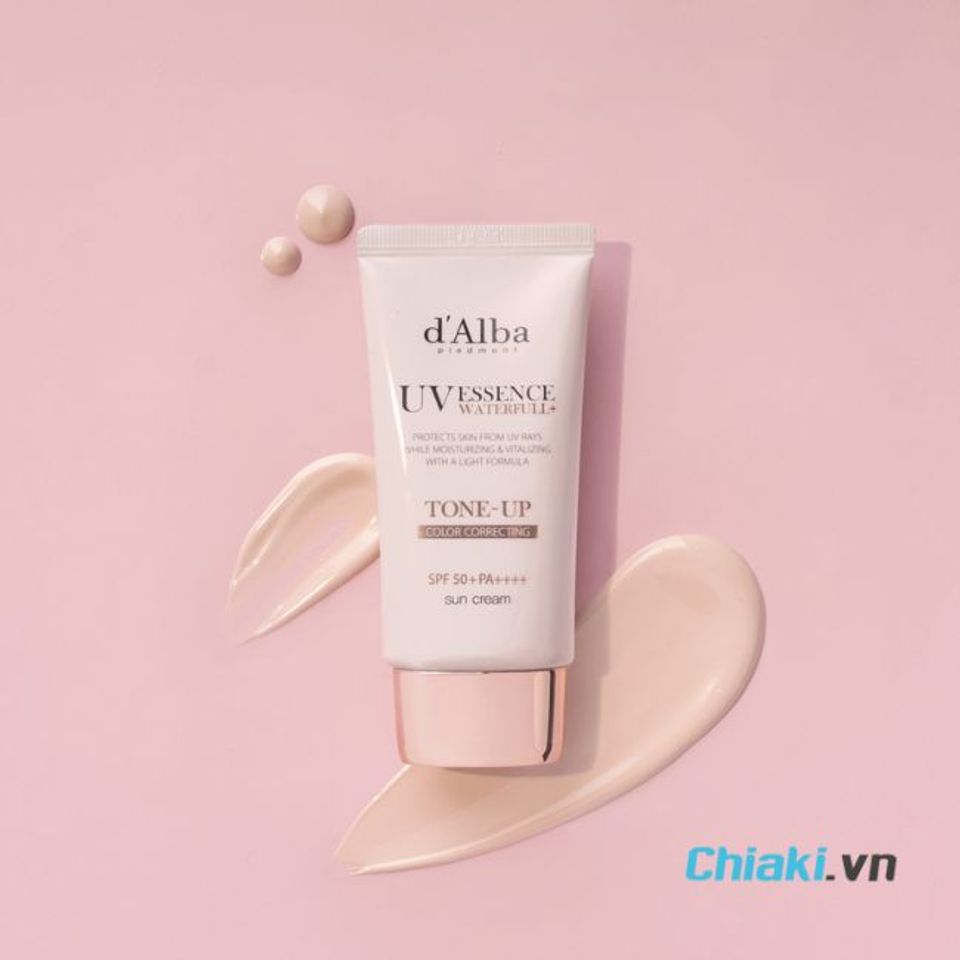 Kem chống nắng d'Alba m&agrave;u hồng