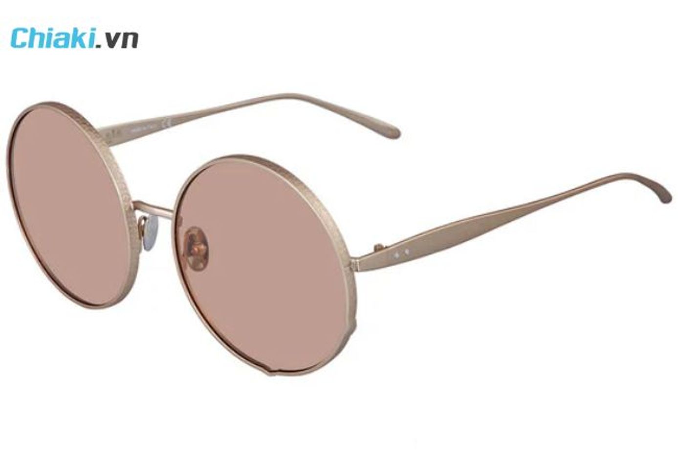 K&iacute;nh m&aacute;t Azzedine Alaia Brown Round Ladies Sunglasses m&agrave;u v&agrave;ng