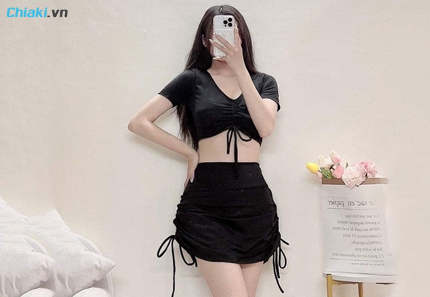 Mẫu &aacute;o tắm đẹp k&iacute;n đ&aacute;o r&uacute;t d&acirc;y eo