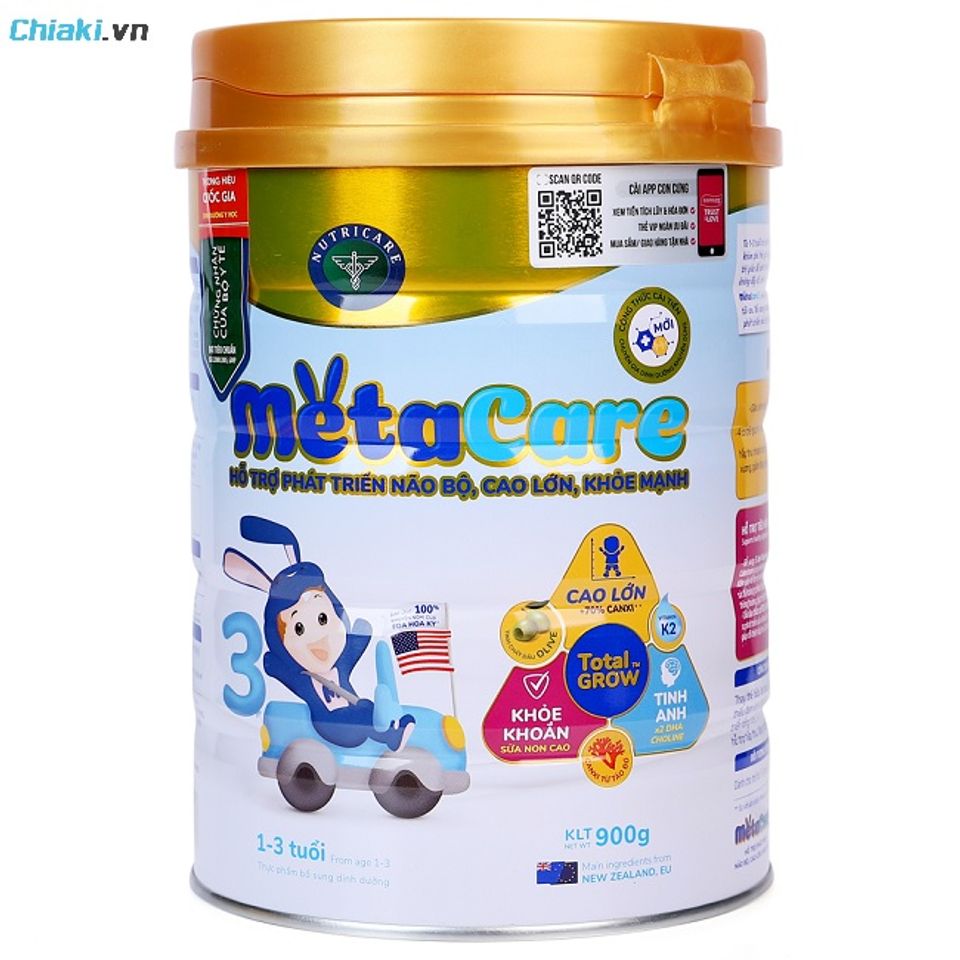 Sữa bột Nutricare Meta Care 3 (cho trẻ 1 - 3 tuổi) tập trung v&agrave;o việc cung cấp dưỡng chất quan trọng cho b&eacute;