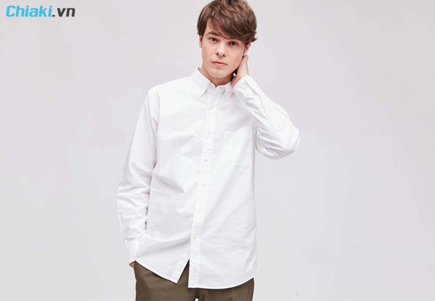 Thương hiệu &aacute;o sơ mi nam classic Uniqlo
